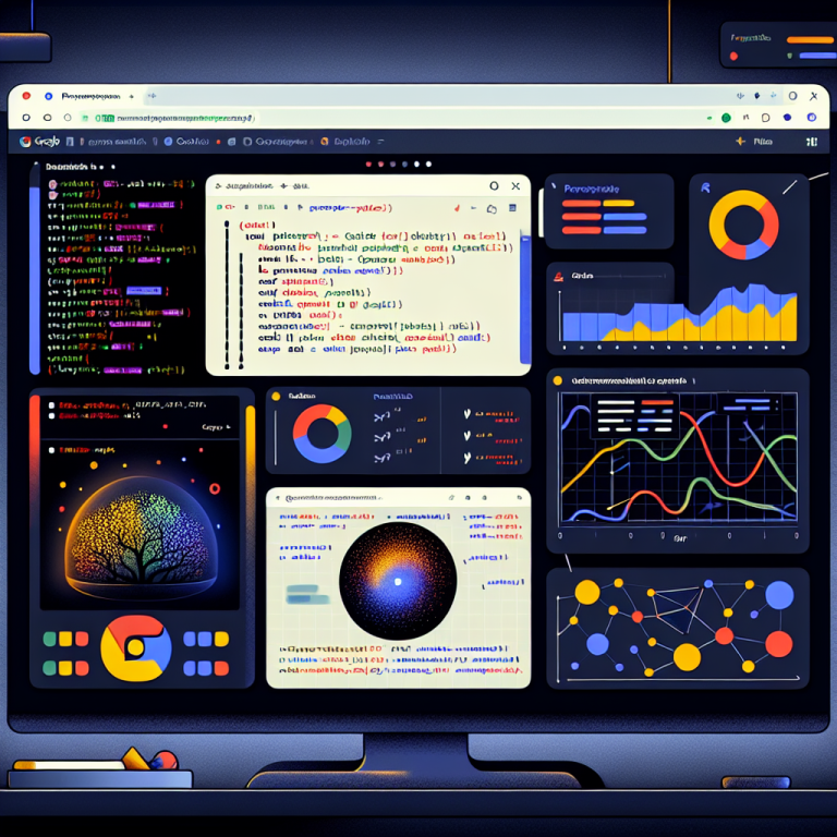 Pantalla de computadora mostrando código Python y gráficos de datos en Google Colab